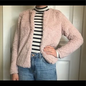 H&M Blush Pink Fur Coat